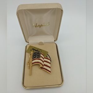 VTG Napier American Flag Brooch